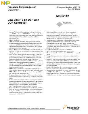 MSC7112 数据手册首页