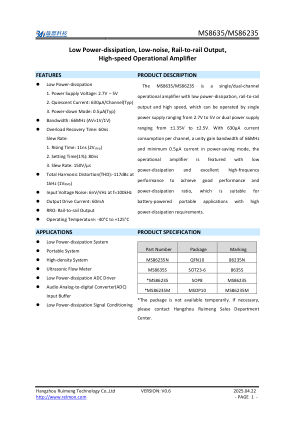 MS8635 datasheet cover page