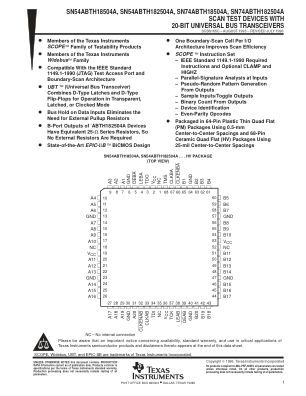 SN74ABTH18504A 数据手册首页
