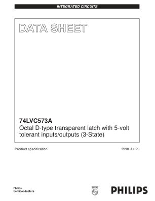 74LVC573ADB datasheet cover page