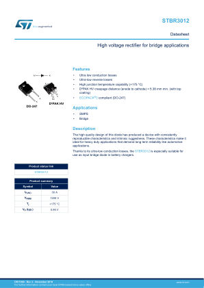 STBR3012 datasheet cover page