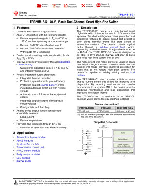 TPS2HB16-Q1 datasheet cover page