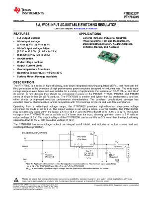 PTN78020W datasheet cover page
