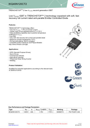 IKQ40N120CT2 datasheet cover page
