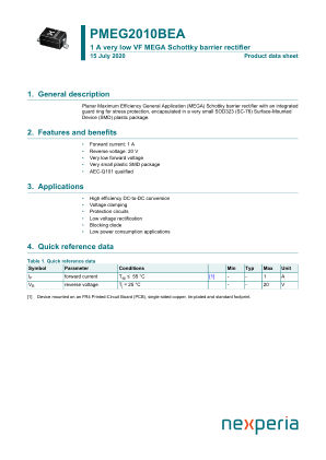 PMEG2010BEA datasheet cover page