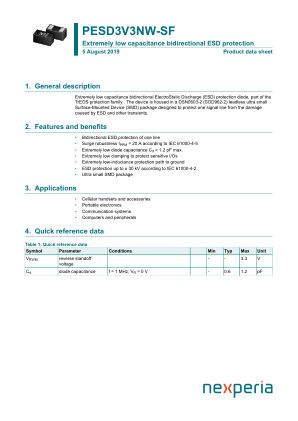 PESD3V3NW-SFYL datasheet cover page
