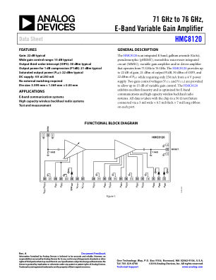 HMC8120 datasheet cover page