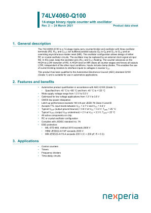 74LV4060PW-Q100118 datasheet cover page