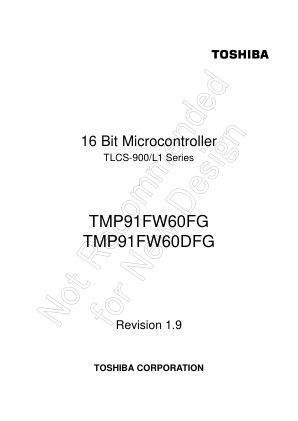 TMP91FW60DFG datasheet cover page
