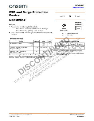 NSPM2052 数据手册首页