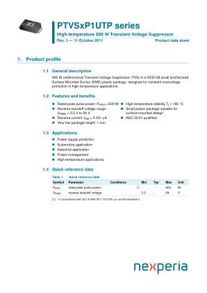 PTVS24VP1UTP 数据手册首页