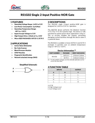 RS1G02 datasheet cover page