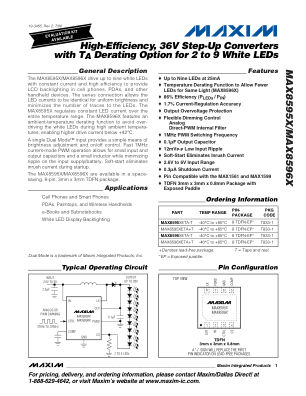 MAX8595X datasheet cover page