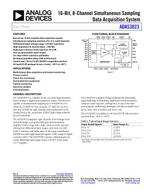 ADAS3023 datasheet cover page