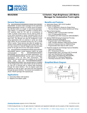 MAX25608 datasheet cover page