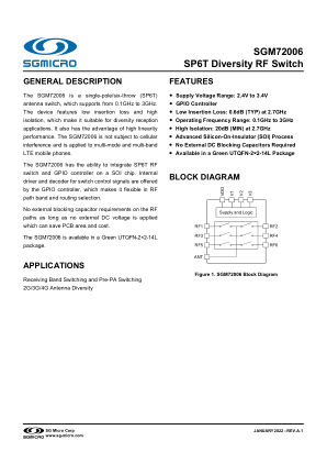SGM72006 datasheet cover page