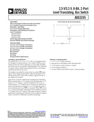 ADG3245 datasheet cover page