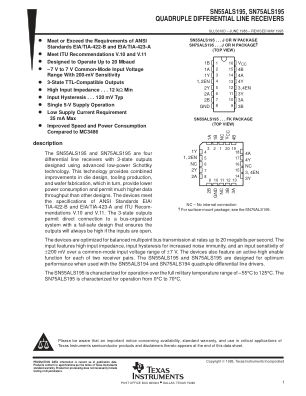 SN75ALS195 datasheet cover page
