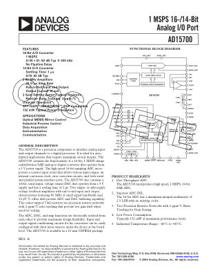 529261400AD15700PDF 数据手册首页