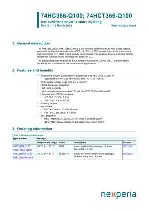 74HC366PW-Q100 datasheet cover page