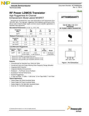 AFT05MS004N 数据手册首页