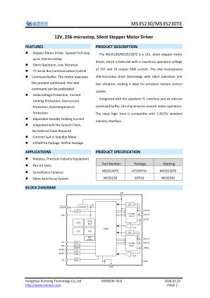 MS35230 datasheet cover page