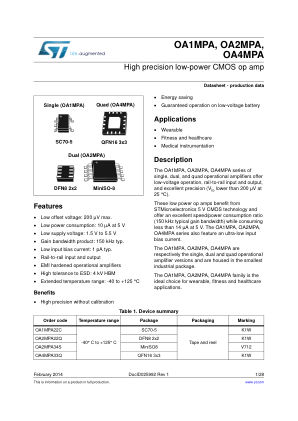 OA1MPA datasheet cover page