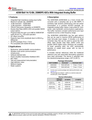 ADS61B49 数据手册首页
