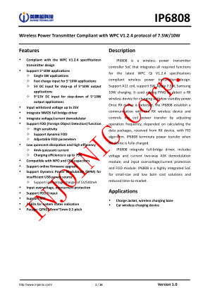 IP6808 datasheet cover page