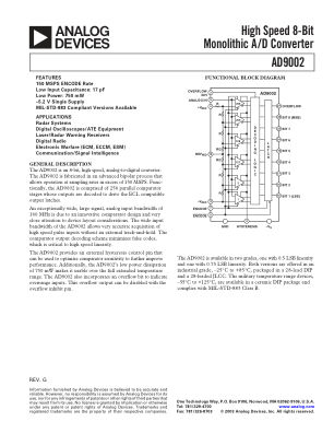 AD9002 数据手册首页