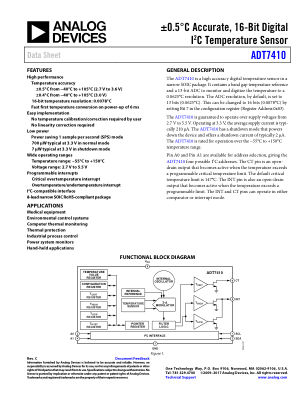 ADT7410 datasheet cover page