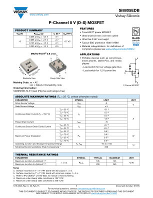 SI8805EDB datasheet cover page