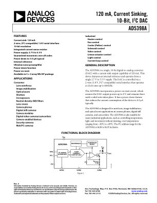 AD5398A 数据手册首页