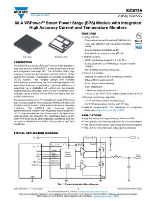 SIC675A datasheet cover page
