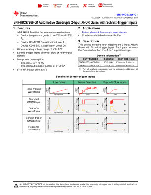 SN74HCS7266-Q1 datasheet cover page