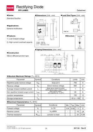 RR1LAM6S 数据手册首页