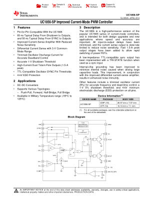 UC1856-SP datasheet cover page