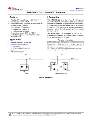 MMBZ30VCL 数据手册首页