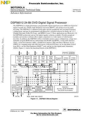 DSP56012 datasheet cover page