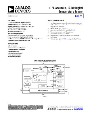 ADT75 datasheet cover page