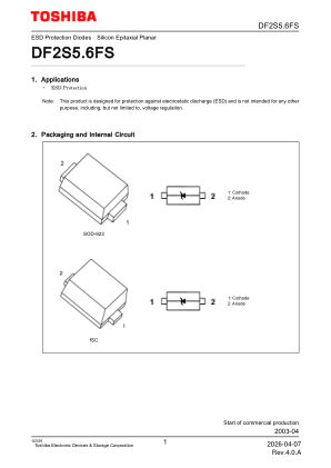 DF2S5.6FS datasheet cover page
