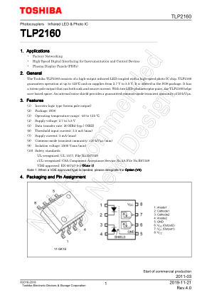 TLP2160 datasheet cover page