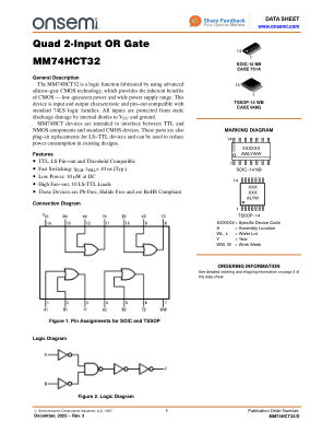 MM74HCT32 数据手册首页