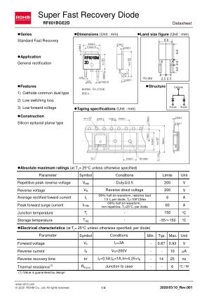 RF601BGE2D datasheet cover page
