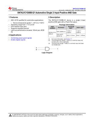 SN74LVC1G08B-Q1 数据手册首页