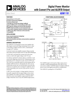 ADM1191 数据手册首页