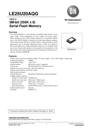 LE25U20AQG 数据手册首页