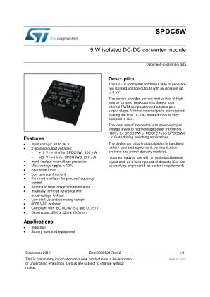 SPDC5W 数据手册首页