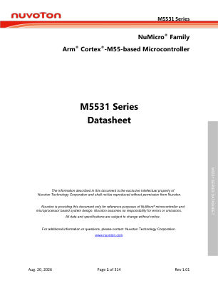 M5531 数据手册首页