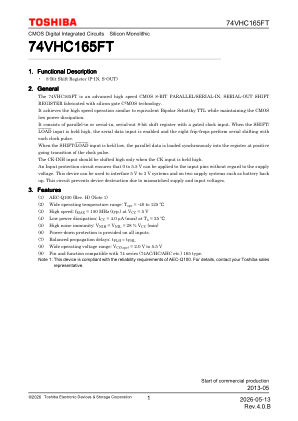 74VHC165FT datasheet cover page